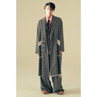 サンシー(SUNSEA)のsulvam 18aw グレンチェック ロングコート(チェスターコート)