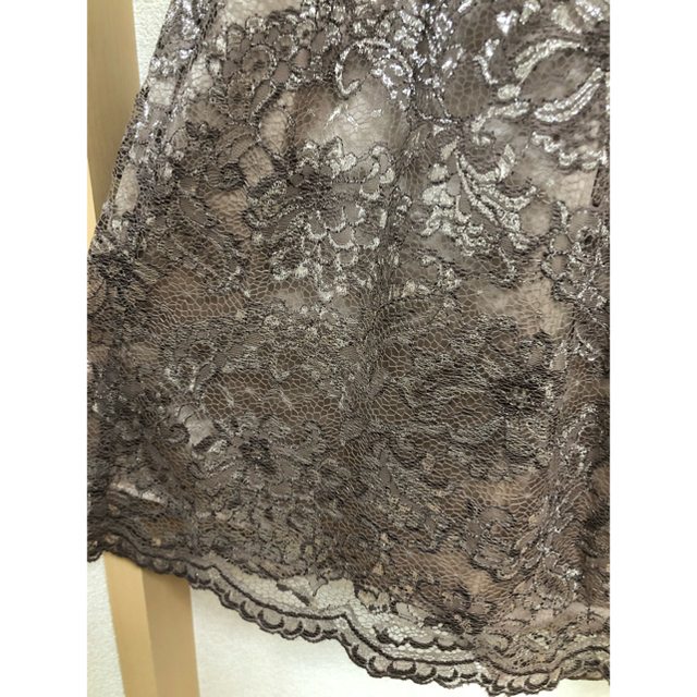 ワンピース ドレス ブラウン レディースのフォーマル/ドレス(ミディアムドレス)の商品写真