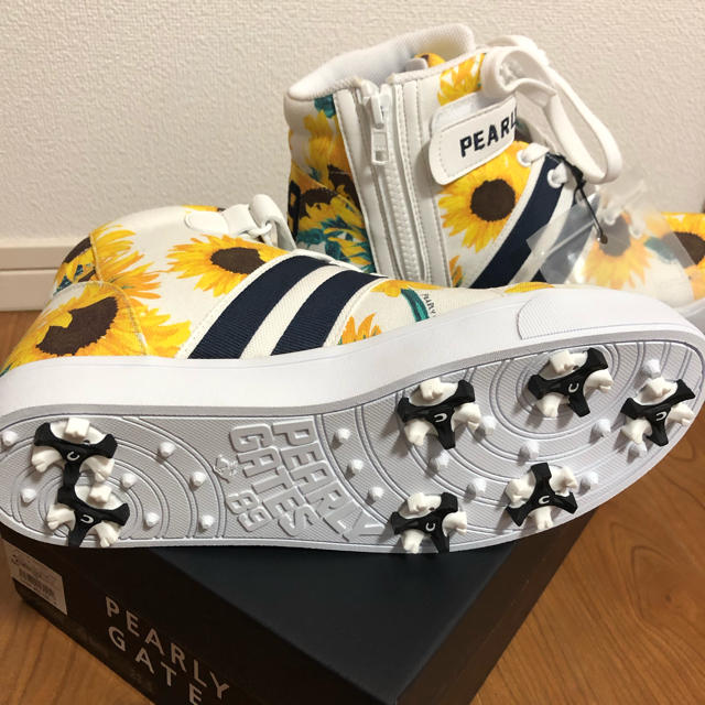 パーリーゲイツ★ヒマワリ柄のシューズ お買得★人気!