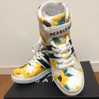 PEARLY GATES - パーリーゲイツ ヒマワリ柄のシューズ お買得
