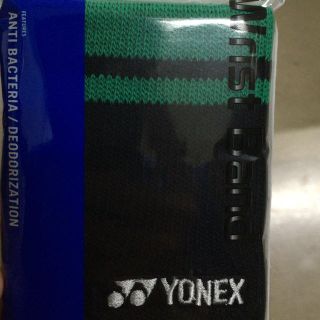 ヨネックス(YONEX)のヨネックス リストバンド 新作 ブラックグリーン(その他)