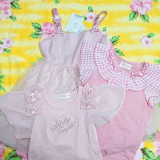 シャーリーテンプル(Shirley Temple)のasami様専用♥シャーリーセット♥ピンク♥100cm(Tシャツ/カットソー)