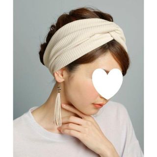 プレーンクロージング(PLAIN CLOTHING)の新品リブクロスヘアバンドPLAIN CLOTHINGアイボリー定価2,160円(ヘアバンド)