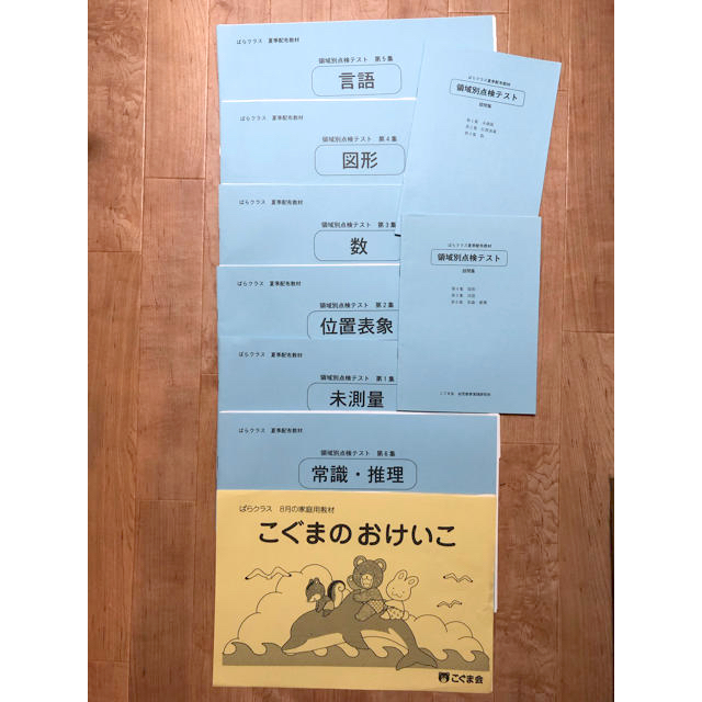 小学校受験 こぐまのおけいこ ばらクラス8月の家庭用教材 年長-