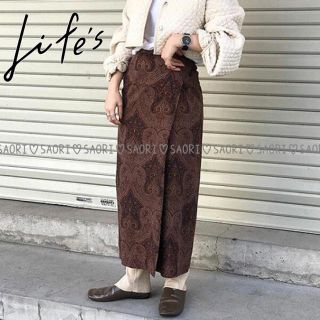 トゥデイフル(TODAYFUL)のTODAYFUL【未使用に近い】Paisley Wrap Skirt(ロングスカート)