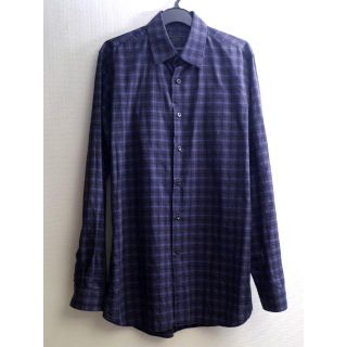 プラダ(PRADA)の◆PRADA プラダ メンズ シャドーチェック柄 美シルエット 長袖シャツ 38(Tシャツ/カットソー(七分/長袖))