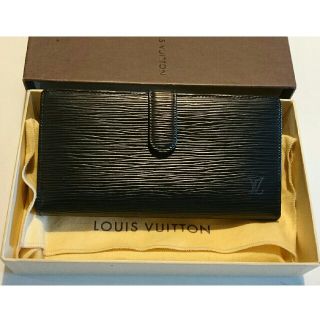 ルイヴィトン(LOUIS VUITTON)のルイヴィトン がま口  長財布 黒(財布)