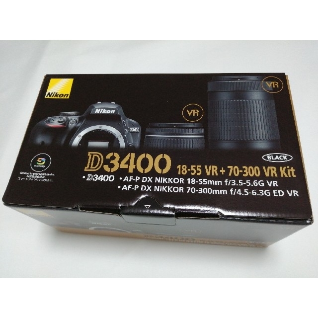 Nikon デジタル一眼レフ D3400 ダブルズームキット ブラック 新品