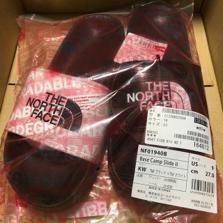 ザノースフェイス(THE NORTH FACE)の新品未使用 ノースフェイス ベースキャンプスライド 27cm 黒白 サンダル(サンダル)