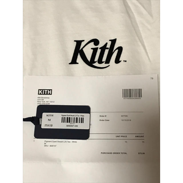 KITH ロゴTシャツ White Mサイズ メンズのトップス(Tシャツ/カットソー(七分/長袖))の商品写真