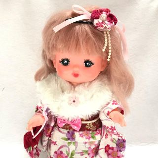 メルちゃん ソランちゃん 着物 白地に花 ハンドメイド(その他)