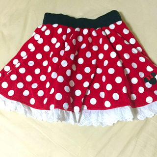 ディズニー(Disney)のミニーちゃんの水玉スカート(ミニスカート)