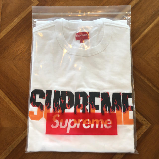 Supreme Flame S/S Topホワイトサイズ