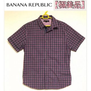 バナナリパブリック(Banana Republic)の【極美品】Banana Republic 半袖シャツ チェックシャツ M(シャツ)