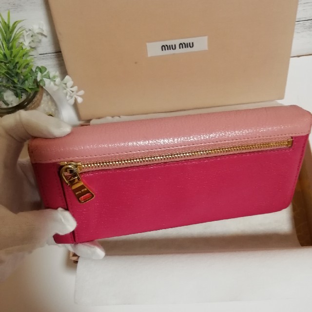 ミュウミュウ　miu miu　長財布　ピンク 2