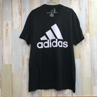 アディダス(adidas)のアディダス  デカロゴTシャツ 黒×白 (Tシャツ/カットソー(半袖/袖なし))