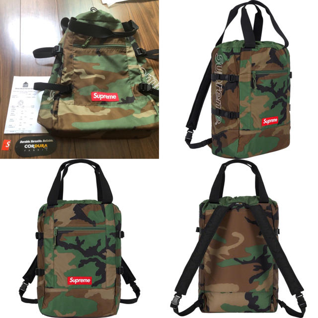 バッグsupreme Tote Backpack ボックスロゴ 迷彩