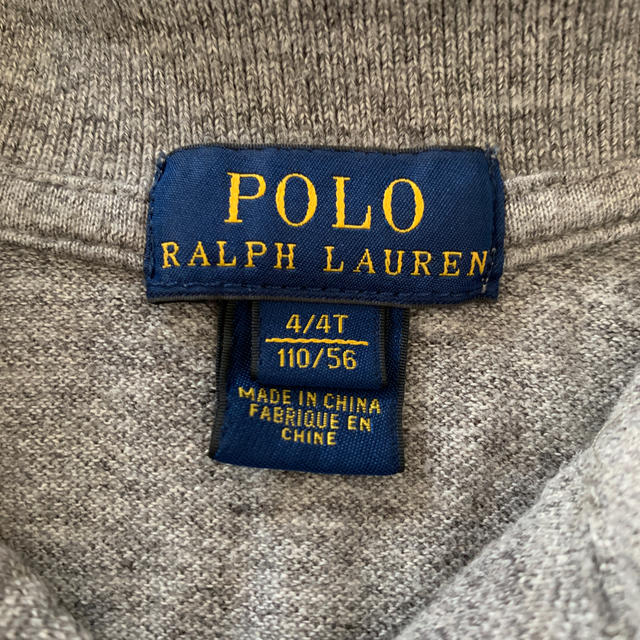 POLO RALPH LAUREN(ポロラルフローレン)のPOLO  ポロシャツ 110cm  グレー キッズ/ベビー/マタニティのキッズ服男の子用(90cm~)(Tシャツ/カットソー)の商品写真
