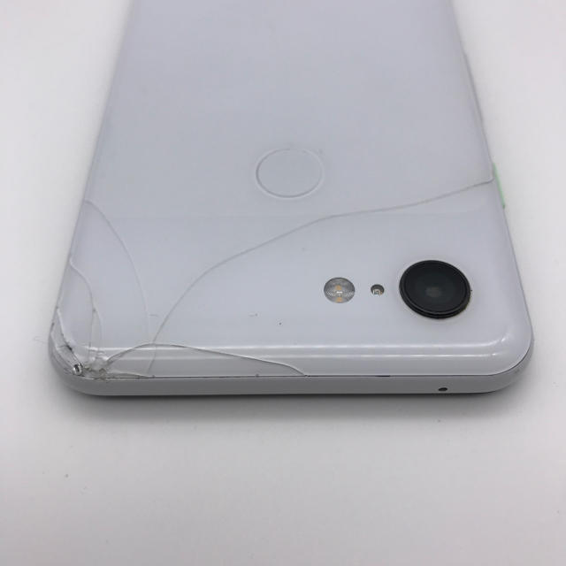 docomo SIMフリー pixel3 背面割れ、四隅打痕アリ ジャンク扱い