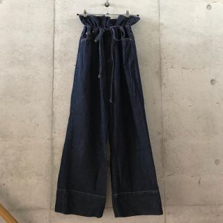 ナイスクラップ(NICE CLAUP)の【みかんさん専用】NICE CLAUP ハイウエストリボンパンツ(デニム/ジーンズ)