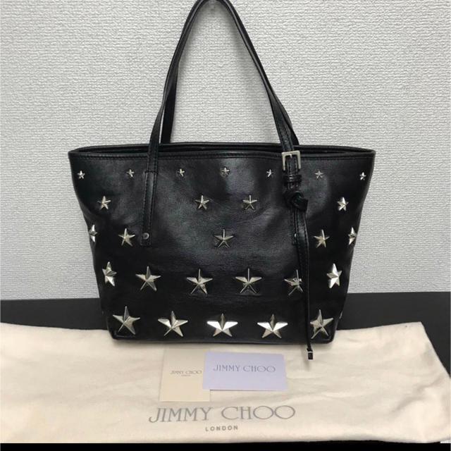 贅沢 JIMMY CHOO 美品ジミーチュウ☆スタースタッズ☆トートバッグ