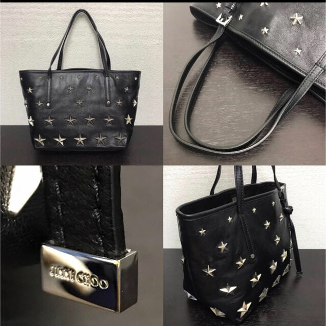 JIMMY CHOO(ジミーチュウ)の美品ジミーチュウ★スタースタッズ★トートバッグ レディースのバッグ(トートバッグ)の商品写真