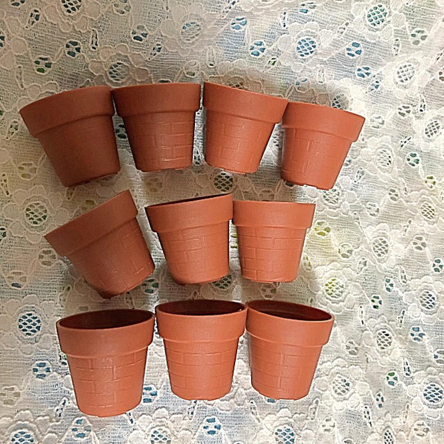 ミニプラ植木鉢 1寸  1号10個〜  ハンドメイド材料にも ハンドメイドのフラワー/ガーデン(プランター)の商品写真