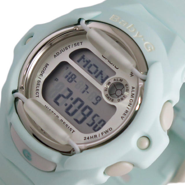 Baby-G - CASIO ベビーG 腕時計 レディース クォーツ シルバー パステルグリーンの通販 by ちゅなSHOP｜ベビージーならラクマ