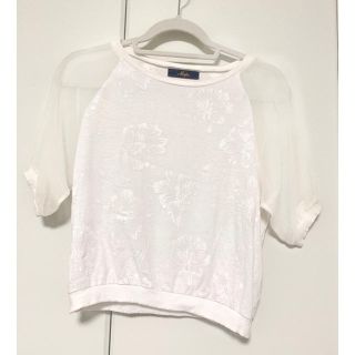 クルーンアソング(CROON A SONG)のまとめ買い・値引き交渉OK! 花柄シースルートップス(Tシャツ(半袖/袖なし))