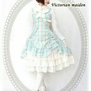 ヴィクトリアンメイデン(Victorian maiden)のVictorian maiden フェアリードールドレス 水色 ホワイト 白(ひざ丈ワンピース)