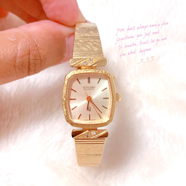 【SUNLORD】vintage ゴールド 腕時計 電池交換済み 美品の通販 by vintageショップ｜ラクマ