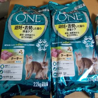 ネスレ(Nestle)の【新品・未開封】ピュリナワン 避妊・去勢した猫の体重ケア ２つセット(ペットフード)