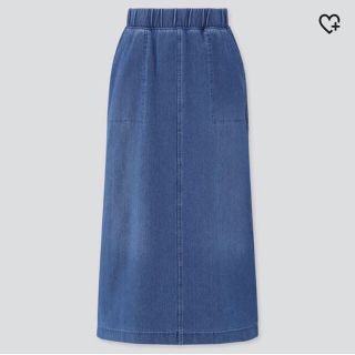 ユニクロ(UNIQLO)のデニムジャージースカート(ひざ丈スカート)