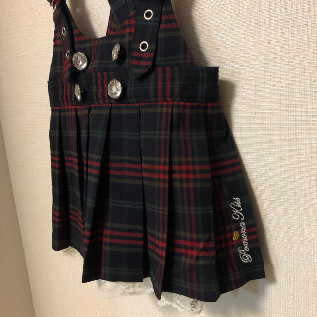 GAP Kids(ギャップキッズ)のポモナキッス  チェック柄ジャンパースカート キッズ/ベビー/マタニティのキッズ服女の子用(90cm~)(スカート)の商品写真