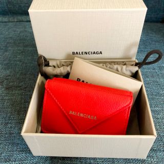 バレンシアガ(Balenciaga)の新品 バレンシアガ Balenciaga ミニ ペーパーウォレット レッド(財布)