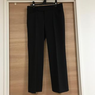 イネド(INED)のセンタープレスパンツ   XLパンツ 黒パンツ  美品(その他)