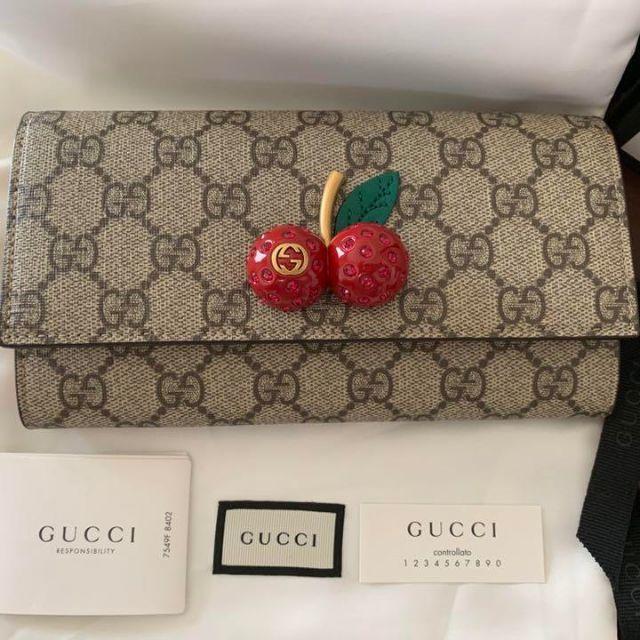 新品未使用 GUCCI グッチ 長財布 チェリーGUCCI グッチ 長財布をご覧の通販 by ロホ's shop｜ラクマ