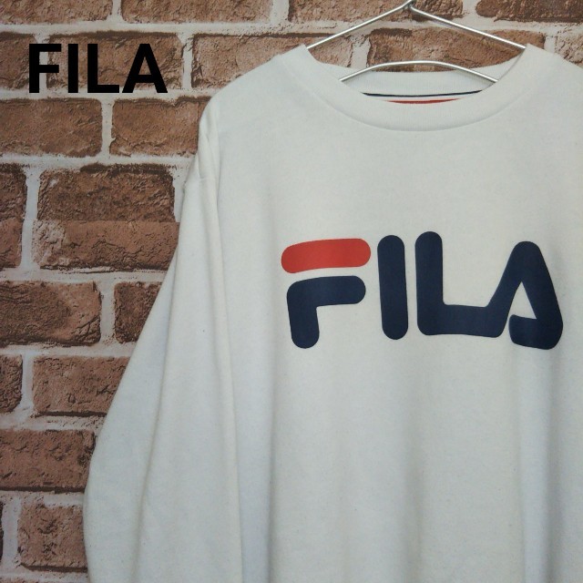 FILA(フィラ)のフィラ FILA スウェット トレーナー ロンT 長袖シャツ デカロゴ メンズのトップス(スウェット)の商品写真