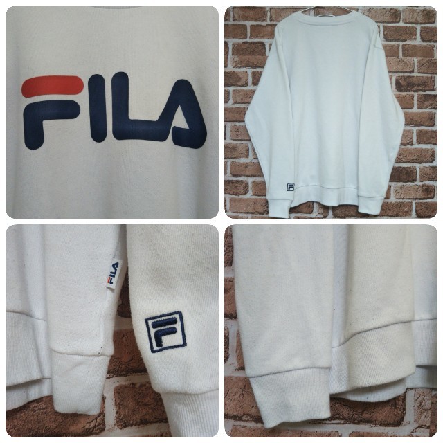 FILA(フィラ)のフィラ FILA スウェット トレーナー ロンT 長袖シャツ デカロゴ メンズのトップス(スウェット)の商品写真