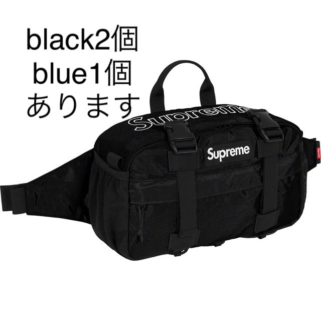 【新品】 19FW Supreme 2個 - Supreme Waist バッグ カバン Black Bag ウエストポーチ
