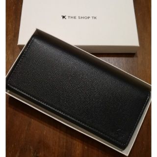 タケオキクチ(TAKEO KIKUCHI)のTHE SHOP TK　新品　メンズ　レザーウォレット(ネイビー型)(長財布)