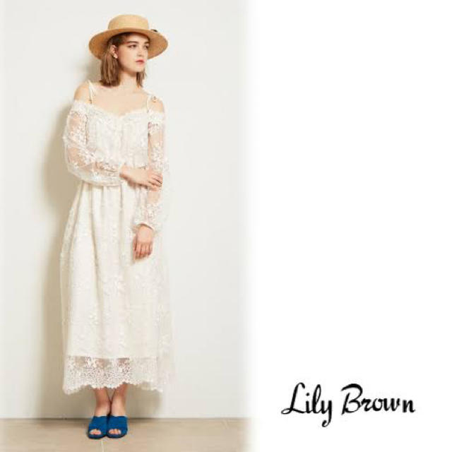 Lily Brown(リリーブラウン)の♡lily brown レースオフショルワンピース♡ レディースのワンピース(ロングワンピース/マキシワンピース)の商品写真