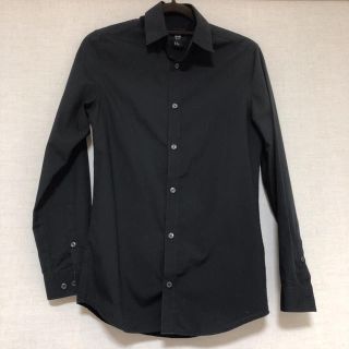 エイチアンドエム(H&M)のH&M 黒 カットソー シャツ 長袖(カットソー(長袖/七分))