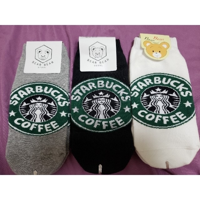 Starbucks Coffee(スターバックスコーヒー)のマリ様専用スタバ　靴下3点・ｻﾞｾﾑ レディースのレッグウェア(ソックス)の商品写真