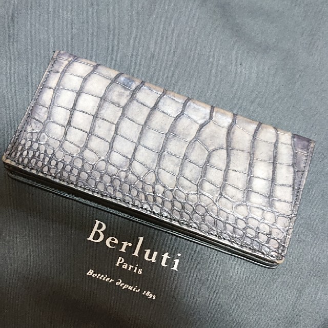 超希少 革の宝石 ベルルッティ クロコダイル長財布 ベネチアンレザー