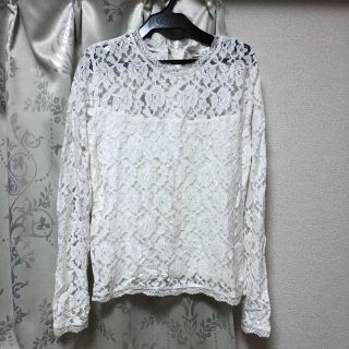 マウジー(moussy)のmoussy♡値下げレーストップス、レースブラウスホワイト(シャツ/ブラウス(長袖/七分))