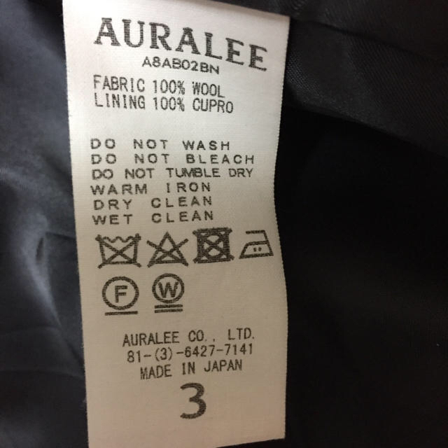 AURALEE double face check zip blouson