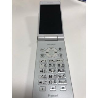 エヌティティドコモ(NTTdocomo)のdocomo P-01Jホワイト SIMロック解除済 中古品(携帯電話本体)