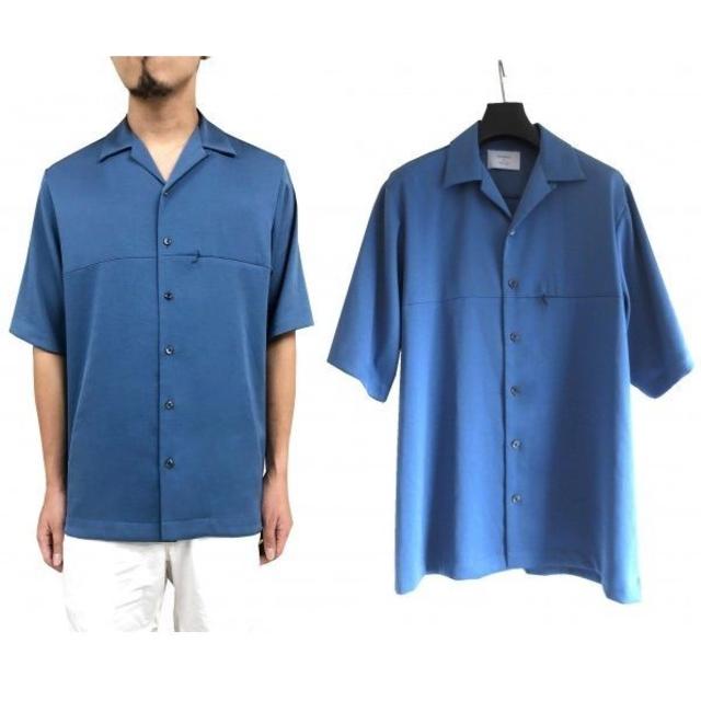 STUDIOUS ハイツイスト オープンカラー シャツ 3 ブルー
