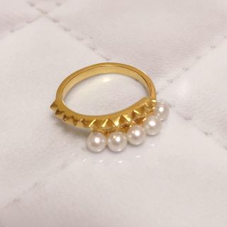 ete - ete パール スタッズ ゴールド YG ピンキーリング 指輪の通販 by
